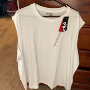 Fila White Sleeveless Tee